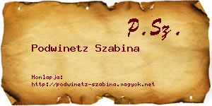 Podwinetz Szabina névjegykártya